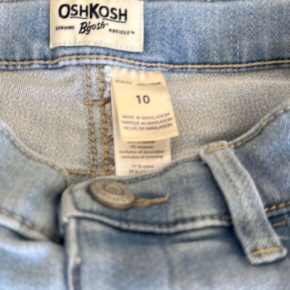 OshKosh B'gosh Blue Straight Leg Jeans with Floral Embroidery - Picture 3 of 3